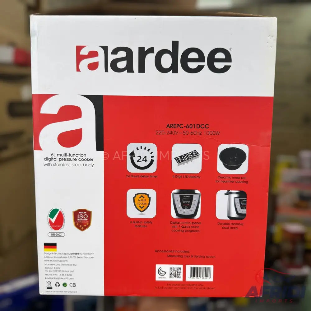 Ardee 6L Digital Electric Pressure Cooker