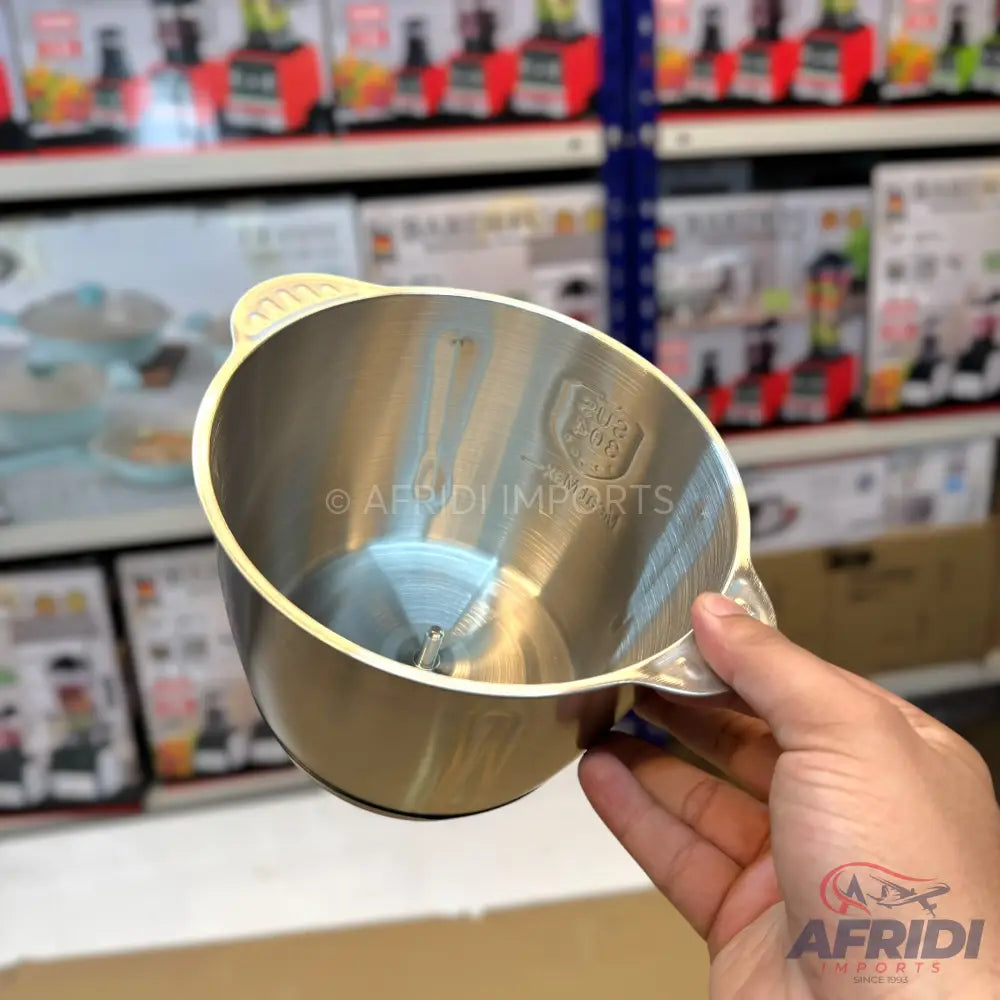 German Lot Imported Silver Crest 6-in-1 Chopper with Steel & Glass Bowl