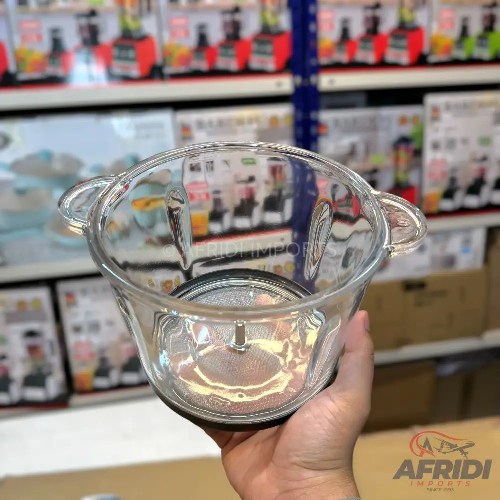 German Lot Imported Silver Crest 6-in-1 Chopper with Steel & Glass Bowl